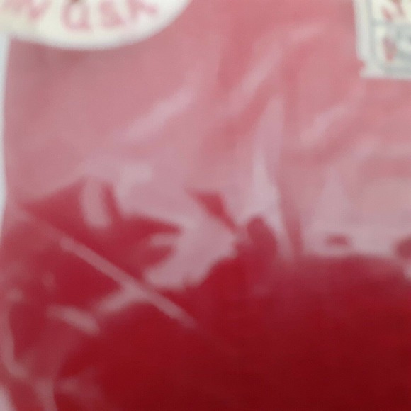 Vintage Perfect Settings By Excell Red Fabric Tablecloth New Christmas - Picture 4 of 6